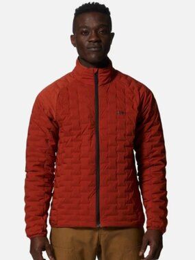 Mountain Hardwear Men's Medium Stretchdown Light Jacket Dark Copper Red NWT